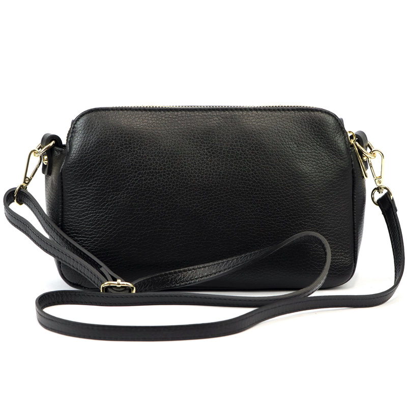 Leather elegant women's crossbody messenger bag