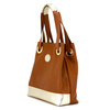 Roomy women's leather shopper shoulder bag