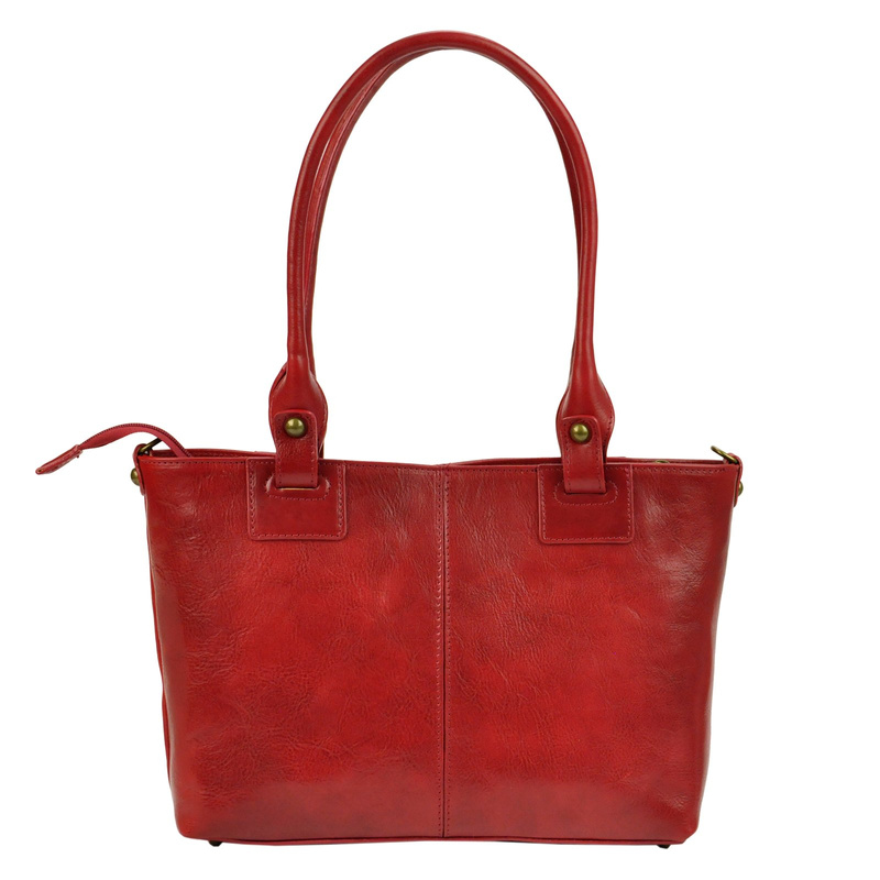 Women's leather shopper bag shoulder bag