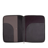 A4 zipped document holder Colorful by DUDU made in soft leather with metal zip around and iPad tablet pocket. Refined and elegant bag, suitable for travel work.