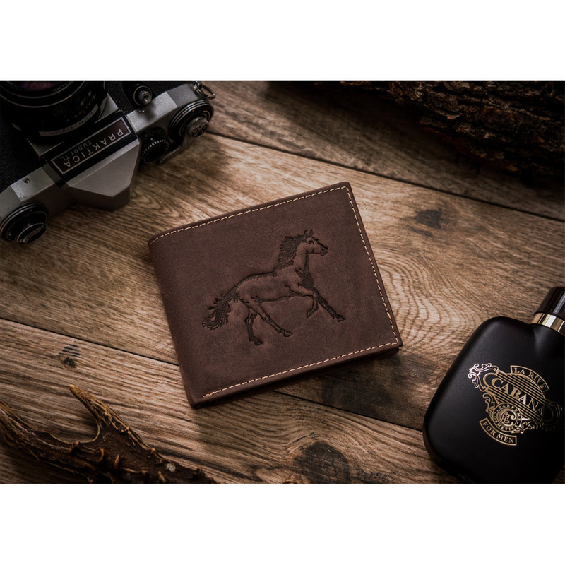 Leather wallet RFID ALWAYS WILD N992-CHM HORSE