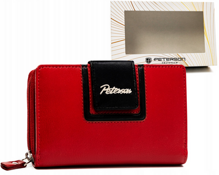 Leather spacious women's wallet Peterson RFID