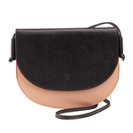 DUDU Small Ladies Shoulder Bag in Leather, Compact Slim Cross Body Bag with Flap, Adjustable Strap and Snap Closure