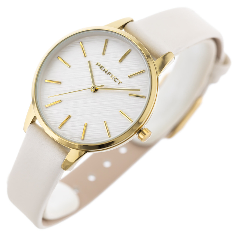 Women's watch with leather strap by PERFECT