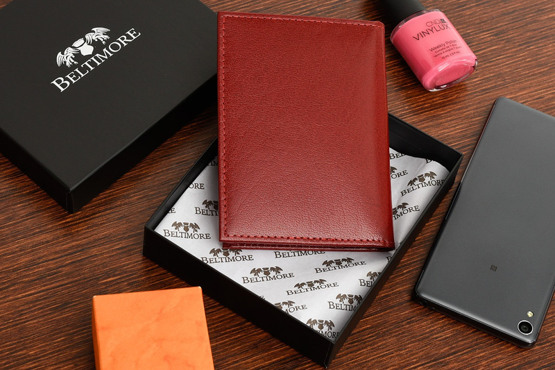 Beltimore G95 red leather slim card document case