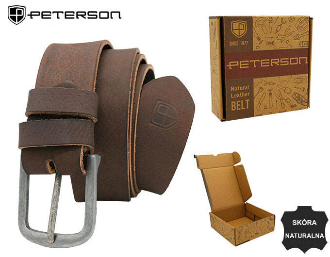 Leather belt PETERSON PTN PS-04