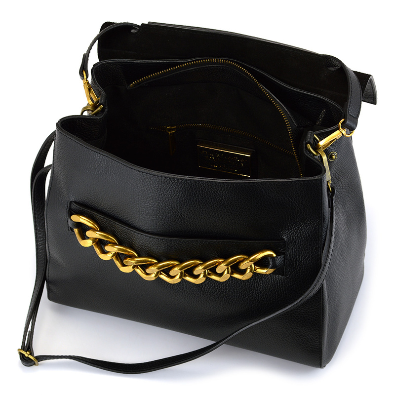 Women's shoulder bag, over the shoulder with a chain