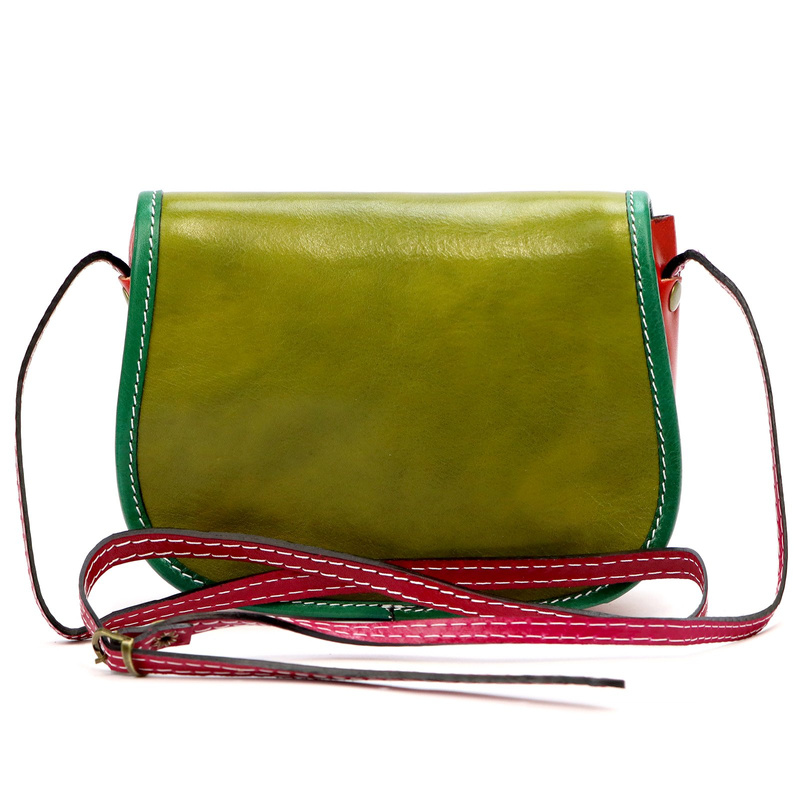 Classic leather women's messenger bag by Florence