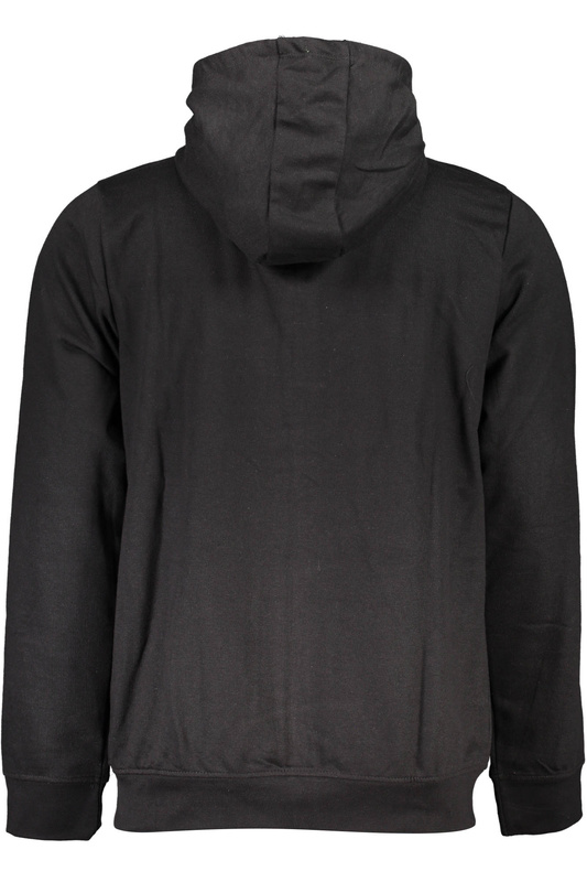 GIAN MARCO VENTURI MEN&#39;S BLACK ZIPPED SWEATSHIRT