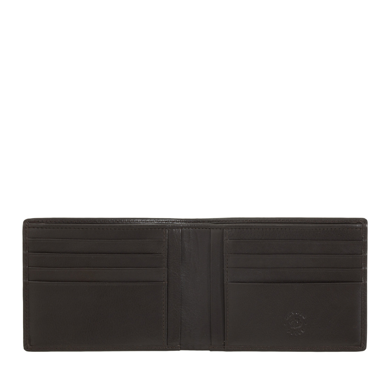 Nuvola Pelle Mens Wallet No Coin Pocket in Leather Slim with 8 Credit Card Slots Holder