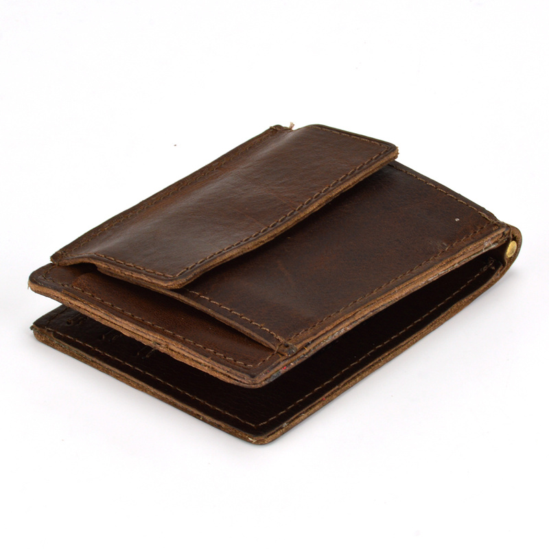 Card holder, small men's leather wallet with RFID