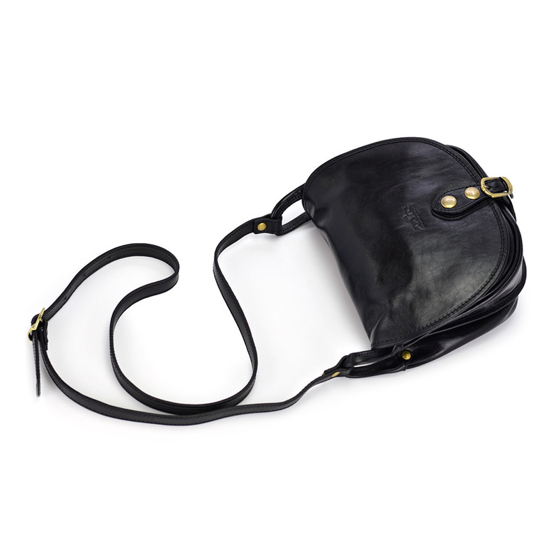 Small Leather Messenger Bag for Women in Retro Style