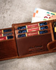 Leather wallet RFID PETERSON PTN N992-EBS