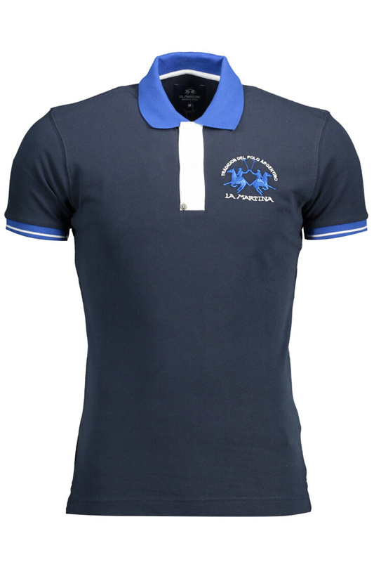 LA MARTINA POLO SHORT SLEEVE MAN BLUE