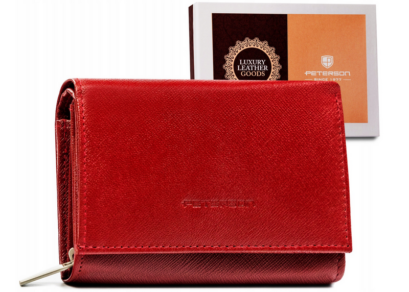 Leather wallet RFID PETERSON PTN RD-02-GCLS