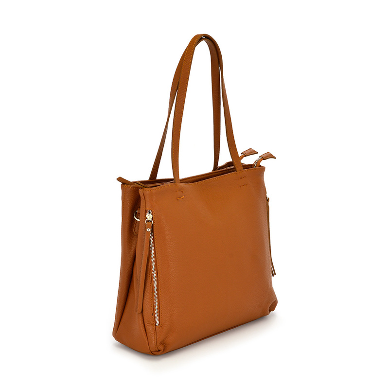 Elegant stylish large women's leather shopperbag