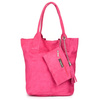 Fuchsia Wildleder Tasche groß A4 MIT Tasche L82