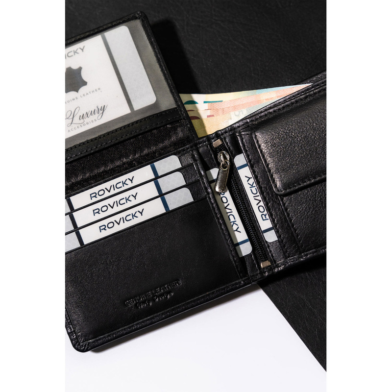 Men's Leather Wallet for Cards and Banknotes Rovicky