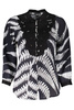 JUST CAVALLI WOMEN&#39;S LONG SLEEVE SHIRT BLACK