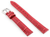 W64 leather watch strap - red - 14mm