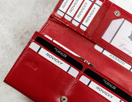 Women's leather wallet with RFID system Cavaldi