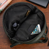 Dark green small leather women's backpack elegant backpack A5 Beltimore P15