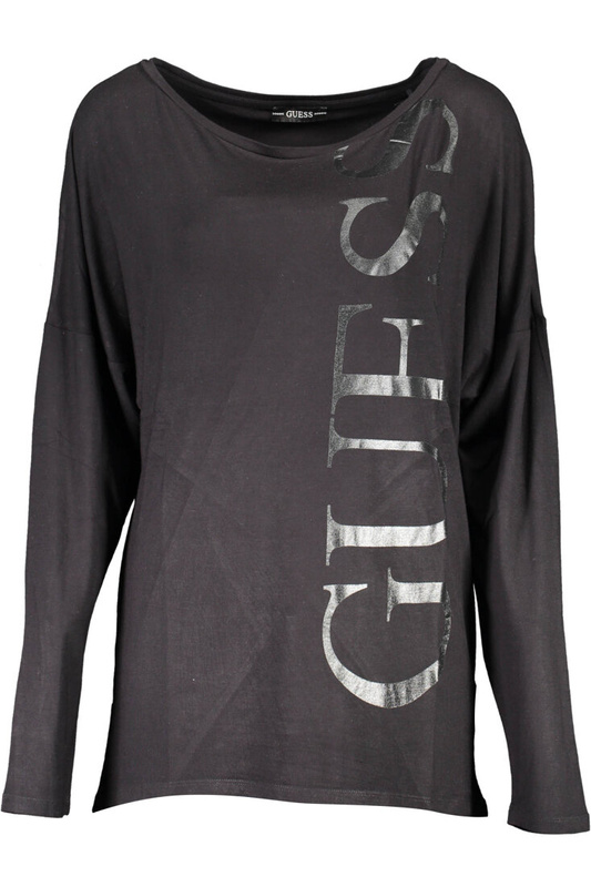 GUESS JEANS LONG SLEEVE T-SHIRT WOMAN BLACK