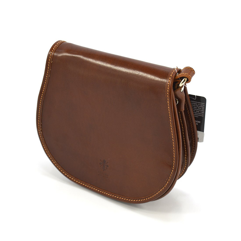 Classic unique women's leather messenger bag