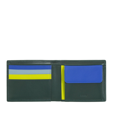 DUDU Leather Wallets for Men, RFID Protected Slim Purse Coloured with Coin Pocket and Cards Slots