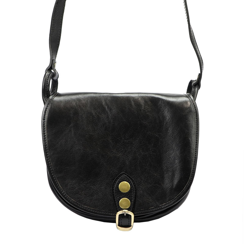 Classic women's leather messenger bag by Florence