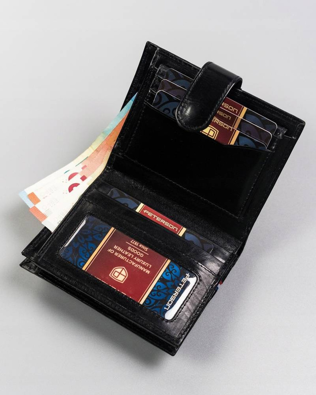 Leather wallet RFID PETERSON PTN 22310L-VT-A