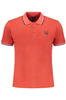 GIAN MARCO VENTURI MEN&#39;S RED SHORT SLEEVED POLO SHIRT