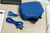 Small leather women's messenger bag with key ring