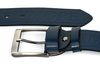 BELTIMORE trouser belt navy blue denim leather belt 527 : Colors - navy blue, Strap size - r.85-100 cm