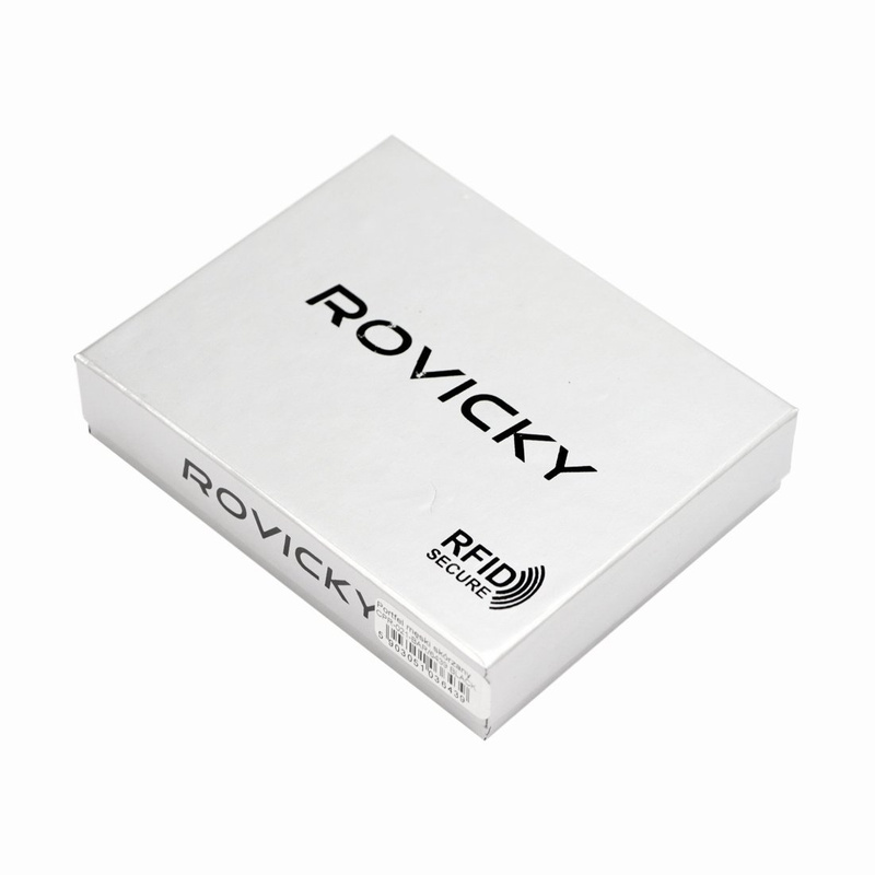 Skórzany portfel męski z ochroną kart RFID Protect — Rovicky