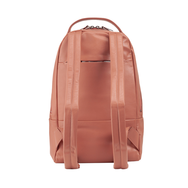 Women and men backpack coloured Colorful Rio by DUDU made in real leather with metal zips and shoulder straps padded. Rucksack for leisure time, sporty and clean design.