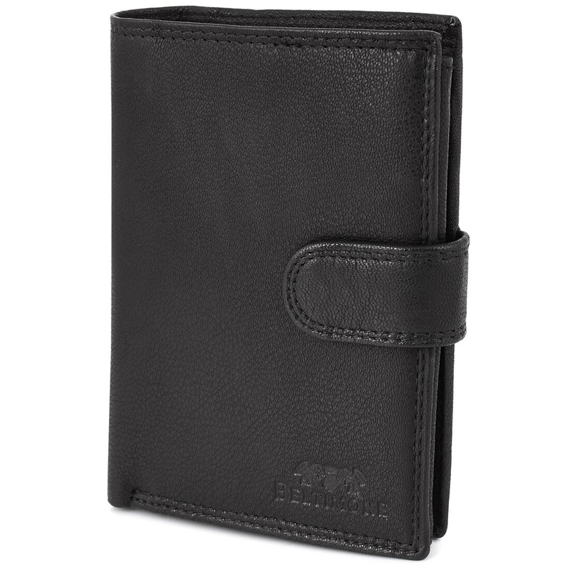 Men's classic leather wallet RFiD black Beltimore K45