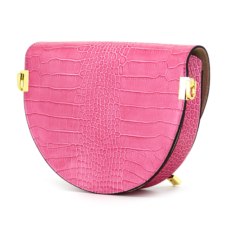 Women's crocodile leather crossbody bag