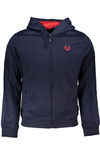 GIAN MARCO VENTURI MEN&#39;S BLUE ZIP SWEATSHIRT