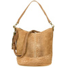 Spacious, stylish women's messenger bag in crocodile leather