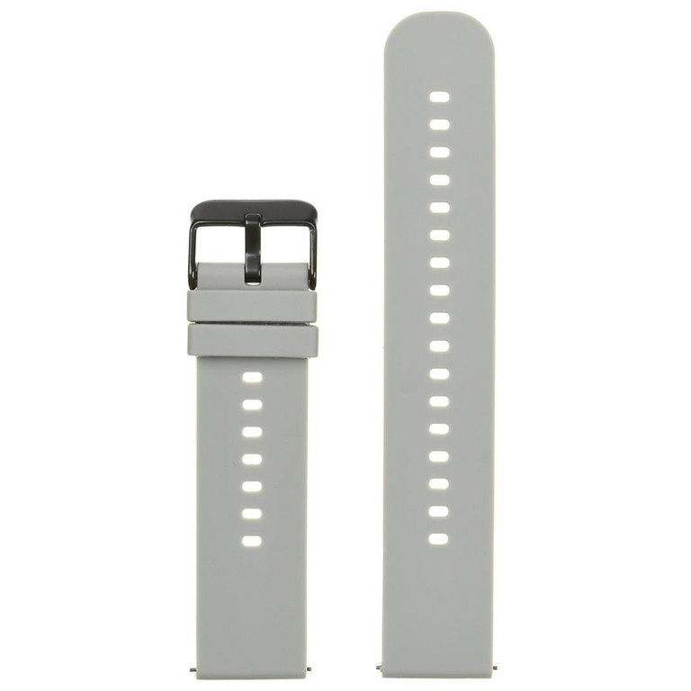 U27 rubber watch strap - light gray/black - 18mm