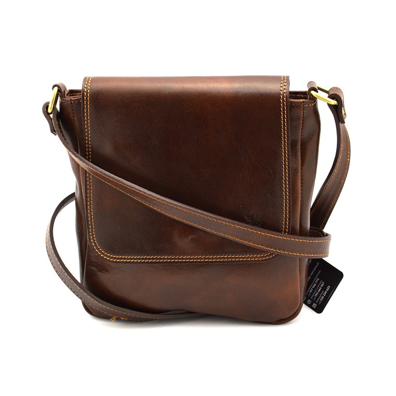 Beautiful classic leather women's messenger bag