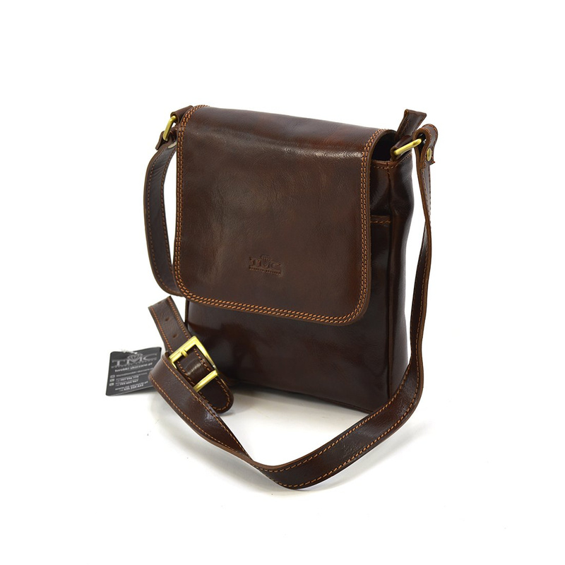 Beautiful classic leather women's messenger bag