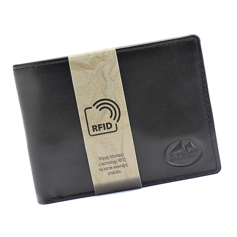 EL FORREST Men's Foldable Leather Wallet with RFID