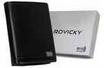 Large elegant leather men's wallet Rovicky RFID