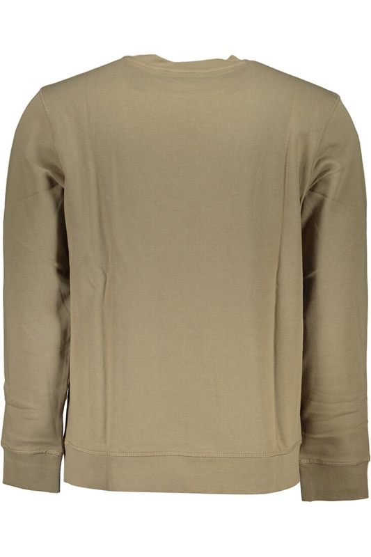 HUGO BOSS MEN&#39;S BEIGE ZIPLESS SWEATSHIRT