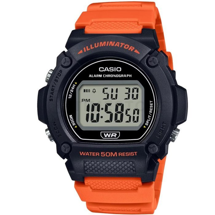 CASIO MEN'S WATCH W-219H-4A + BOX