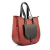 Leather shoulder bag large women's shopperbag