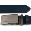 Beltimore men's leather belt navy blue automatic A56 : Colors - navy blue, Strap size - r.110-125 cm