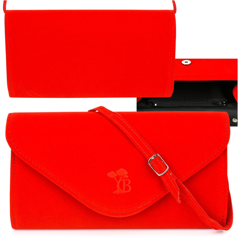 Rote Damen Clutch Handtasche Klein Baltimore W19